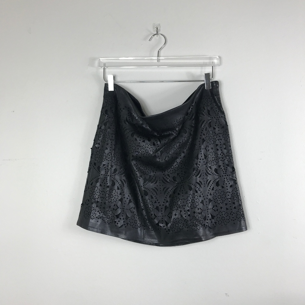 Forever21|+ Leather Cutout Skirt (1X)